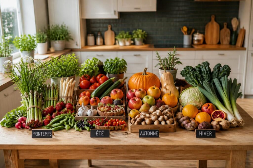 découvrez comment cuisiner de saison toute l'année avec notre guide complet mois par mois pour savourer des ingrédients frais et locaux à chaque repas.