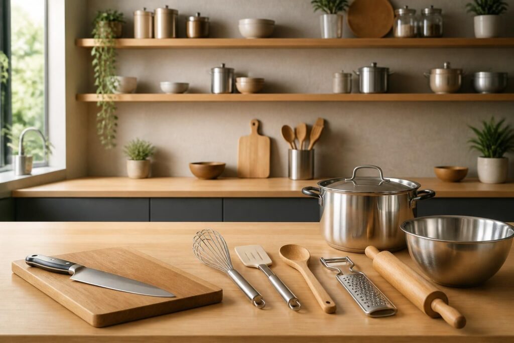 découvrez la liste essentielle des ustensiles de cuisine indispensables pour bien s'équiper et cuisiner facilement au quotidien.