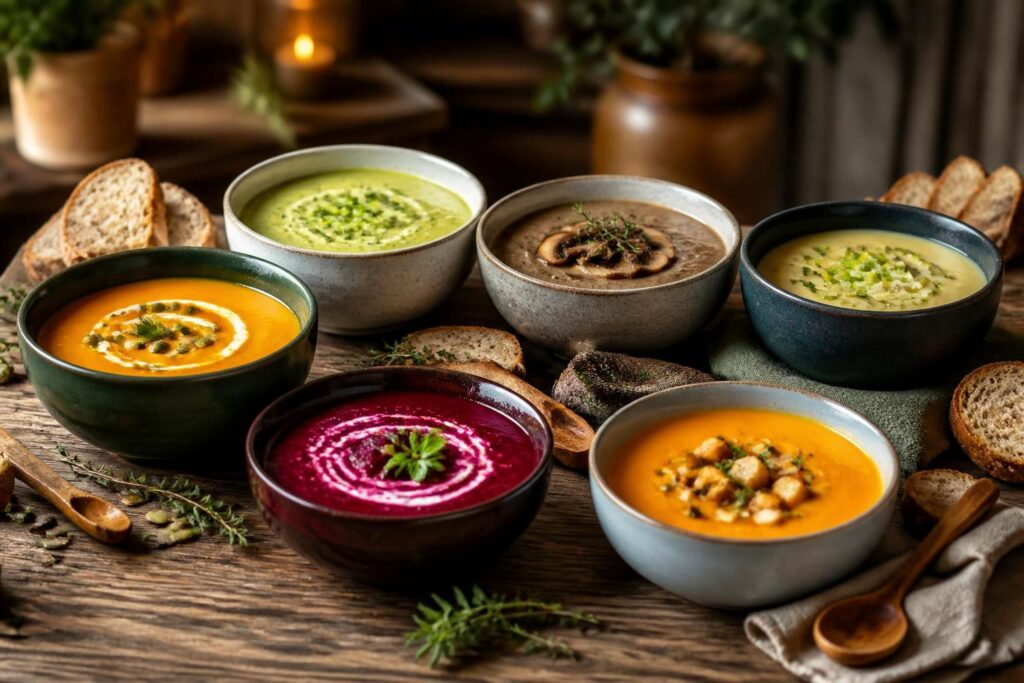 découvrez 6 recettes maison de soupes et veloutés de saison, parfaites pour se réchauffer et savourer des plats réconfortants aux saveurs naturelles.